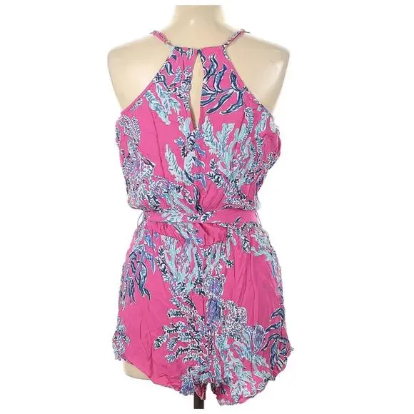 Lilly Pulitzer Pink Paisley Print Romper Size Large - Picture 2 of 4